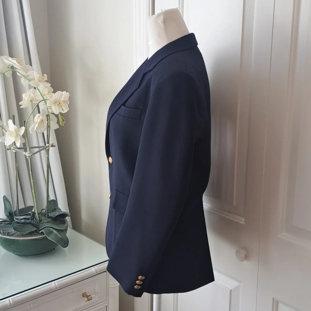 Nordstrom Boys Classic Navy Wool Blend Blazer/Sports Coat Uniform/Formal‎ S-14
